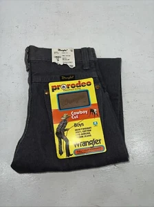 New Boys Grey Wrangler Pro Rodeo Cowboy Cut Denim Jeans. 9/24 1/2 C-10 - Picture 1 of 9