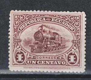 Ecuador Railroad Locomotive stamp 1907 MLH A-24 - Picture 1 of 1