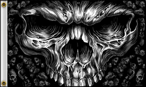 Bikers Skull Biker Flag Motorcycle Banner 3'x5' Poly - Picture 1 of 1