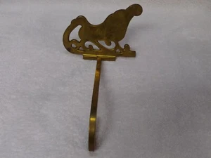 Gancho de latón para colgar medias de Navidad estante chimenea trineo papá santas - Imagen 1 de 6