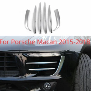 Front Fog Light Lamp Decor Strip Eyebrow cover Trim For Porsche Macan 2015-2018 - Picture 1 of 8