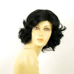 Parrucca donna semi lunga ricci nero : TRYCIA 1B - Picture 1 of 8