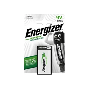 Energizer Recharge Power Plus Batteries 9V HR22 175mAh 1.2V Retail Packaging - Picture 1 of 11