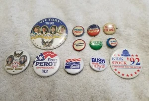 Lot of 12 Vintage Presidential Buttons Pins - Picture 1 of 2