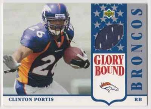 2002 UD GLORY BOUND CLINTON PORTIS RC JERSEY DENVER BRONCOS #GBJ-CP - Picture 1 of 2