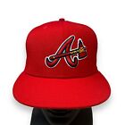 Atlanta Braves New Era Fitted Hat 7 3/8 Wool 59Fifty MLB Red Cap