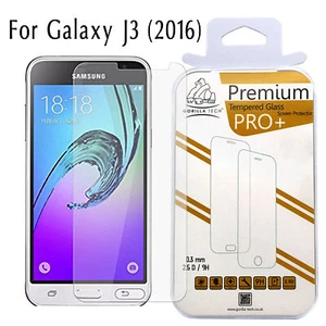 Samsung Galaxy J3 Screen Protector 2X Genuine Gorilla Tech Brand Tempered Glass - Picture 1 of 7