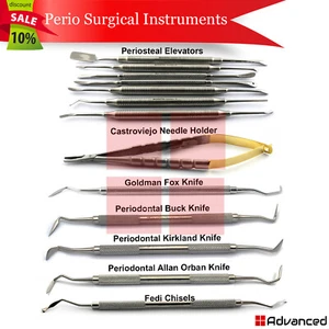 Instrumentos quirúrgicos periodontales cinceles Fedi elevadores de senos paranasales periostio CE - Imagen 1 de 4