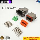 1 X Deutsch Dt8 Series 8 Way Kit Solid Pin Electrical Connector Plug Male/Female