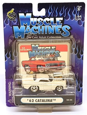 Muscle Machines 1/64 Scale 71161 04-54 - 1962 Pontiac Catalina - White - Image 1 of 4