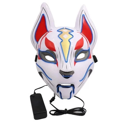 NEW LED MASQUERADE RAVE MASK FOX LIGHTS - Image 1 of 4