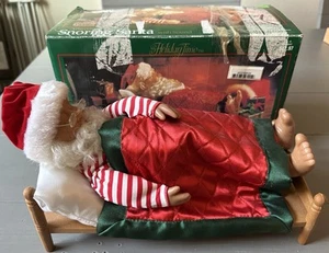 Vintage 1990s Holiday Time Sleeping Snoring Santa Claus Christmas TESTED & WORKS - Picture 1 of 9