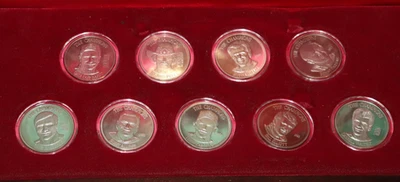 NASCAR WINSTON CUP 20TH ANNIV, COIN SET .999 Silver 9 Coins 1 oz Each EARNHARDT Foto 1 de 4