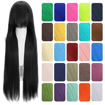 Women's Wig Long Straight Full Hair Wig Ladies Multicolor Synthetis Wig 100cm - Image 1 of 4