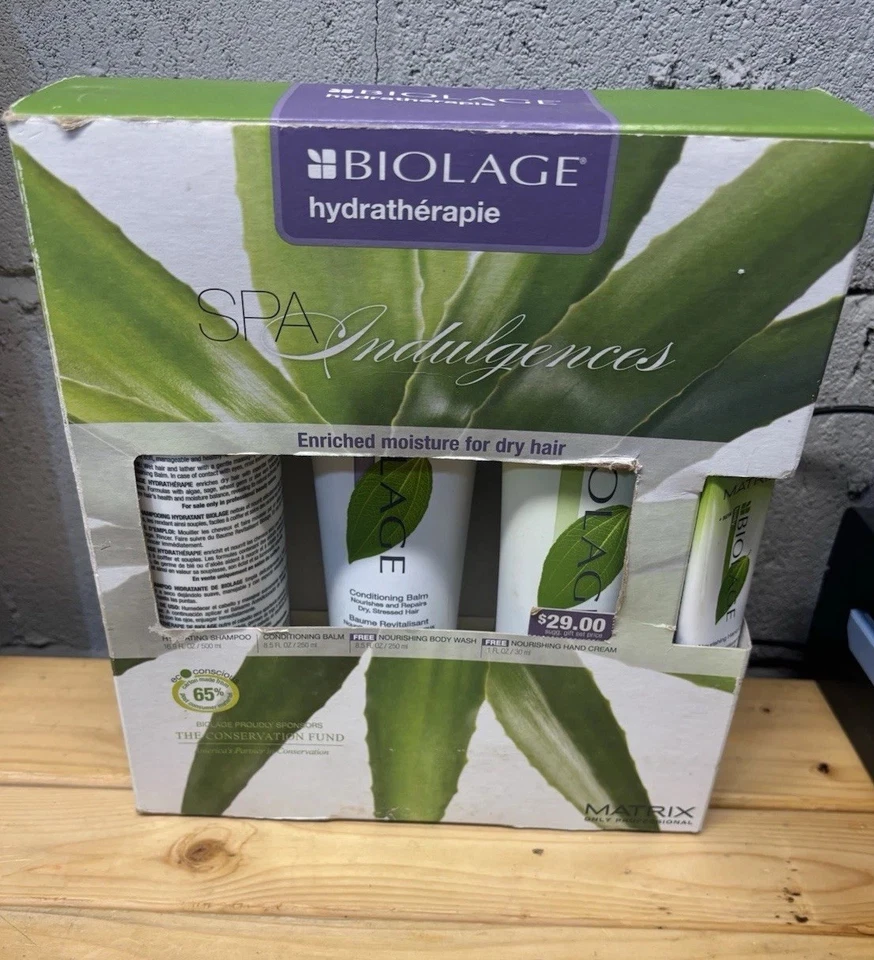 BIOLAGE SPA INDULGENCE 4-pk Shampoo Conditioner Body Wash Hand Cream NEW NIB - Image 1 of 4