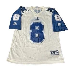 Vintage 90s Starter Troy Aikman Dallas Cowboys Jersey Large 48 Blue White NFL - Bild 1 von 4
