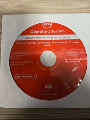 Microsoft Windows 8.1 OS Recovery Media 64-Bit Dell OEM Disc NEW/UNUSED DVD - Image 1 of 2