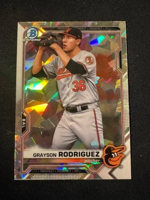 2021 Bowman - Chrome Prospects Grayson Rodriguez #BCP-118 Atomic Refractor (RC) - Image 1 of 2
