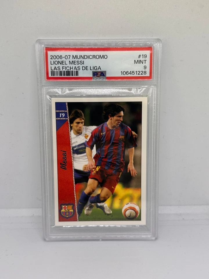 Messi FC Barcelona Mundicromo Las Fichas de la Liga 2006-07 #19 PSA 9 MINT - Imagen 1 de 1
