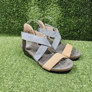 Naot Vixen Damen-Sandalen mehrfarbig Riemchen Leder Keilabsatz offene Zehenpartie US 6 - Bild 1 von 9