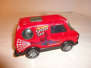 VINTAGE 1980s Pressed Steel Buddy L “THE AMAZING SPIDER VAN” Spider-Man Toy Van