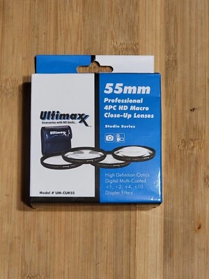 Ultimax 55mm 4Pc HD Marco Close-Up Lenses - Image 1 of 4