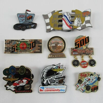 2008 Indy 500 Set of 8 Collector Sponsors Pin Pace Car Firestone WIBC Community - Image 1 of 2