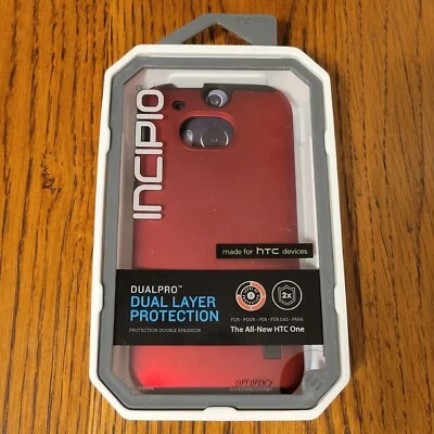 Incipio DualPro Case for HTC One Phone (Red/Black) ~New In Package - Image 1 of 4