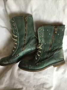 Leder Boots 38 mit Steinen Damen - Bild 1 von 11