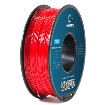 Geeetech stampante 3D TPU filamento rosso 1,75 mm 1 kg/rotolo materiale di consumo nuovo IT