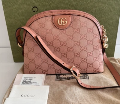 GUCCI OPHIDIA GG BOLSO DE HOMBRO PEQUEÑO ROSA 1 CON CAJA GUCCI NUEVO Estilo ‎499621 FACC Foto 1 de 4