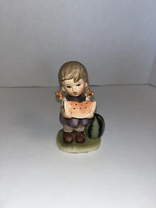 Vintage Napcoware Little Girl Watermelon Summer Figurine Made in Japan No C 7656 - Picture 1 of 9