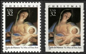 #3107 & 3112 32c Madonna & Kind, Singles, neuwertig **ALLE 5 = KOSTENLOSER VERSAND** - Bild 1 von 3