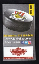 Baie-Comeau Drakkar--2019-20 Pocket Schedule--Coors Light--QJMHL