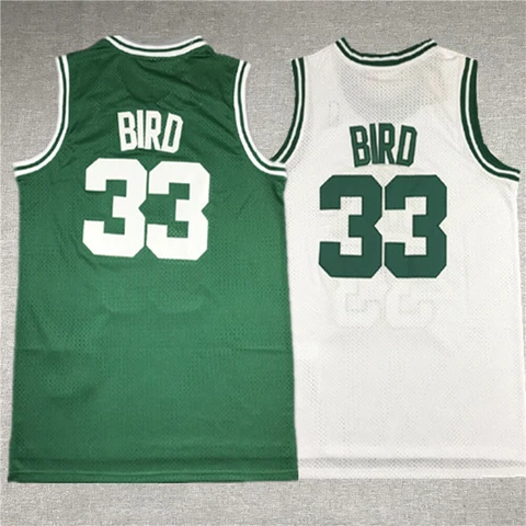 Larry #33 Bird Boston Celtics Throwback VintageMen's Green/White S-2XL Jersey Cover