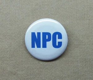 NPC 1.25” Button Pinback Non Player Character RPG LARP Video Games Filler People - Imagen 1 de 3