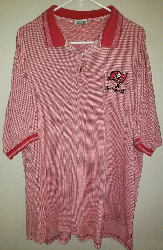 big mens size XXL RED BUCCANEERS SHIRT TOP polo short sleeve COLLAR sports @@ - Image 1 of 1