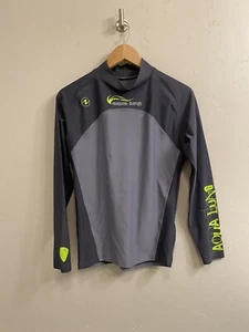 Top de natación Aqua Lung para hombre S/M gris manga larga protector contra erupciones UPF50 (pecho = 38”) - Imagen 1 de 12