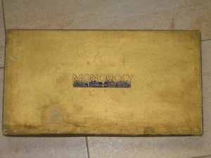 altes Monopoly 102/1 - ca. 1955 - gold - Holzteile - Bild 1 von 6