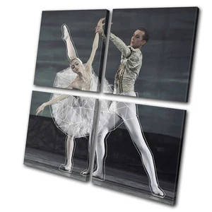 Performing Ballet Dance Geometric MULTI CANVAS WALL ART Picture Print VA - Picture 1 of 1