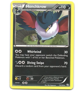 Pokemon 2012 Moderate Play Honchkrow Dragons Exalted Rare 73/124 Card - Picture 1 of 1