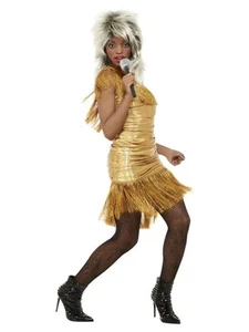 Smiffys Simply The Best Legend Tina Costume, Gold (Size M) - Picture 1 of 1