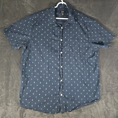 Urban Pipeline Mens XXL Short Sleeve Button Up Shirt Blue Pattern Casual - Image 1 of 4