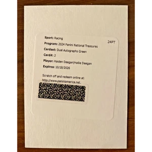2024 National Treasures Dual Autographs Green Hailie Deegan Haiden Deegan /5 - Picture 1 of 1