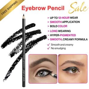 Long-Wearing Black Kohl Eyeliner Pencil, Smooth Creamy Matte Finish,Cruelty-Free - Picture 1 of 12