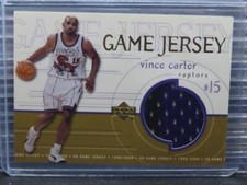 1999-00 Upper Deck Vince Carter UD Game Jersey Relic #GJ15 Toronto Raptors