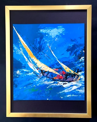 LEROY NEIMAN + VELA + CIRCA AÑOS 70 + IMPRESIÓN FIRMADA ENMARCADA Foto 1 de 3