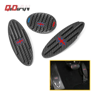 Carbon Fiber Car Footrest Pedal Cover For Cooper S R55 R56 R60 F55 F56 F54 F60 - Foto 1 di 7