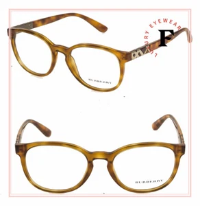 BURBERRY BE2241F Brown Havana Eyeglasses Optical Check Plaque Frame 52mm 2241 - Picture 1 of 5