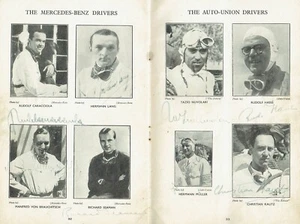Donington 1938 Programme Multi-signed -Nuvolari, Seaman, Caracciola, Hasse etc. - Picture 1 of 5